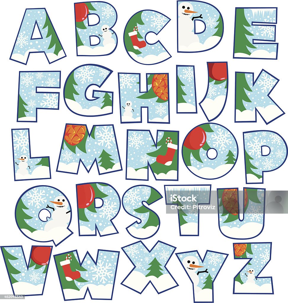 Boże Narodzenie Alfabet - Grafika wektorowa royalty-free (Litera F)
