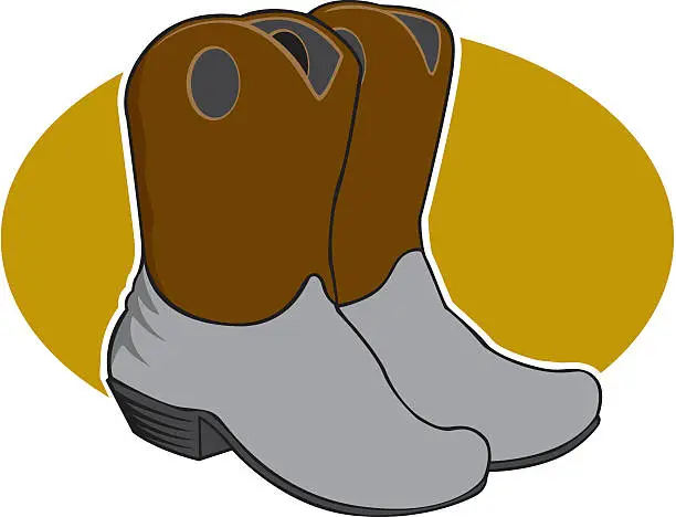 Vector illustration of Cowboy Boots