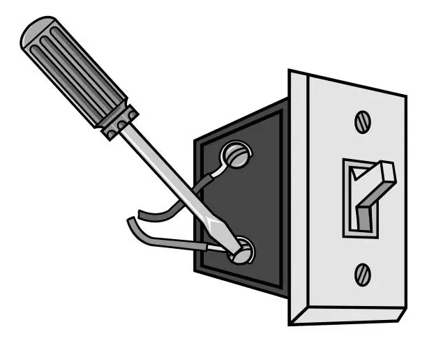 Vector illustration of Light switch