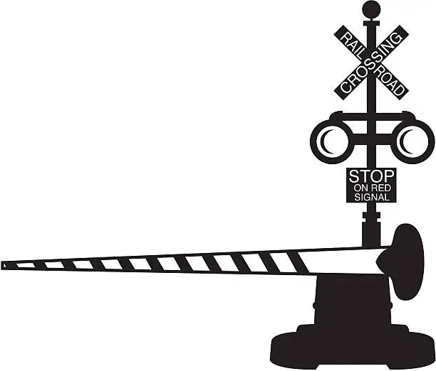 Vector illustration of Railroad Crossing