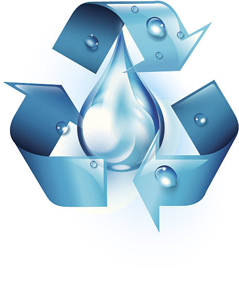 Clean water vector art illustration