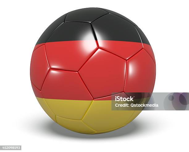 Fußball Und Fußball Mit Deutschland Flagge Auf Sie Stockfoto und mehr Bilder von Ausrüstung und Geräte