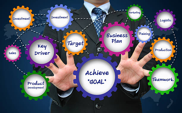 istock Goal achievement for business successful concept 452104997