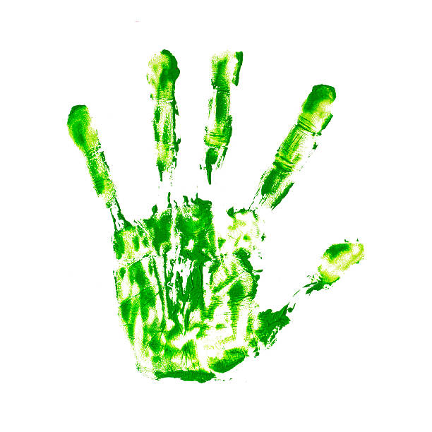istock Close up of colored hand print 452105623