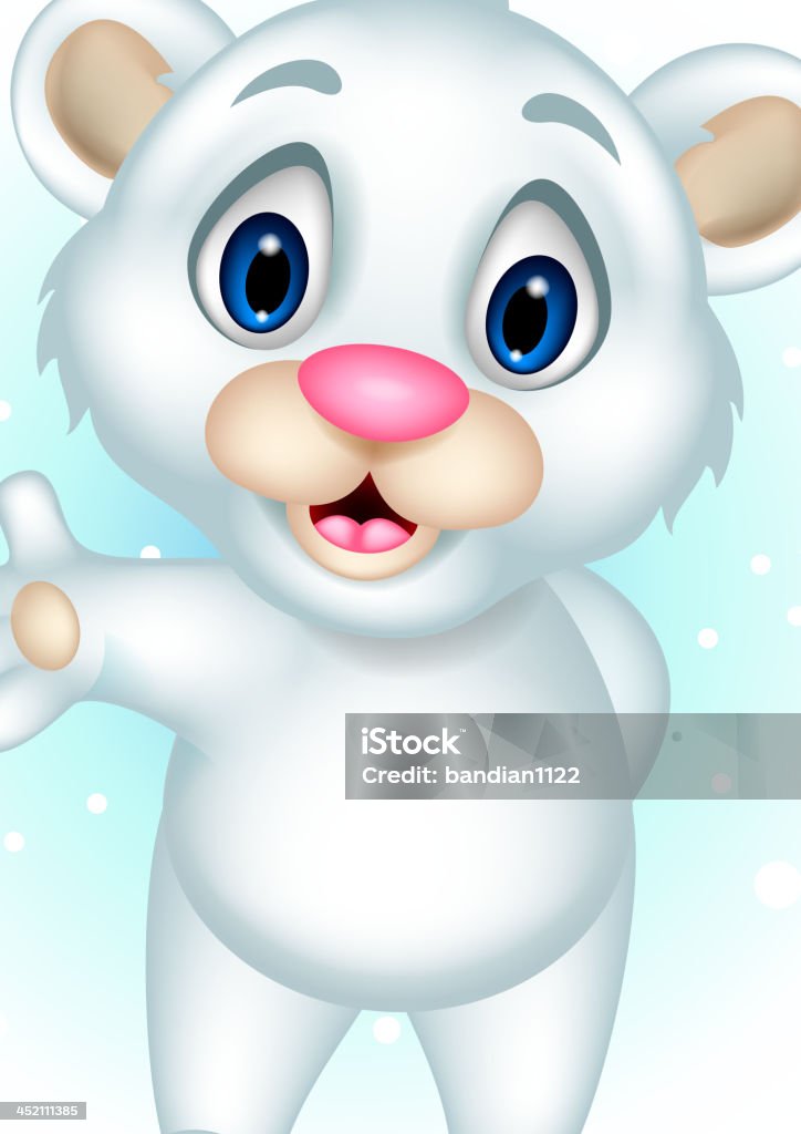 Adorable ours polaire Poser pour une photo - clipart vectoriel de Ours polaire libre de droits