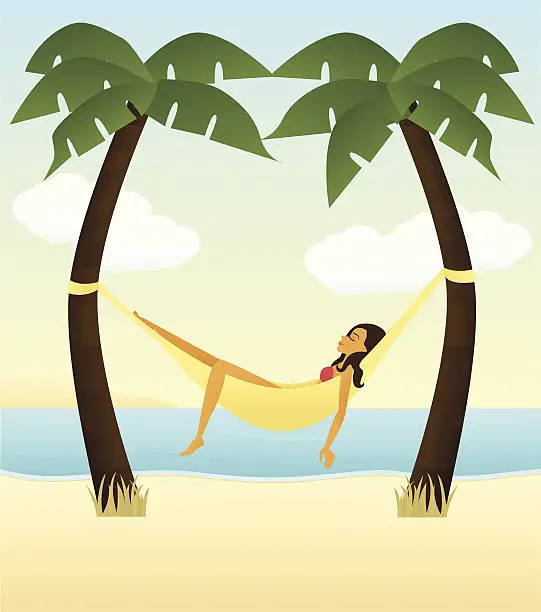 Vector illustration of Tropical Relaxation