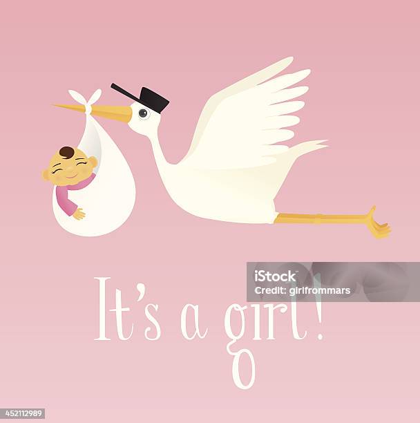 Ilustración de Especial De Entrega y más Vectores Libres de Derechos de Bebé - Bebé, It's A Girl - Frase en inglés, Texto
