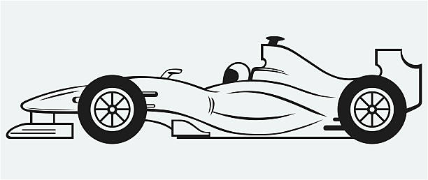 Formuła 1 Wyścigi samochodów – artystyczna grafika wektorowa