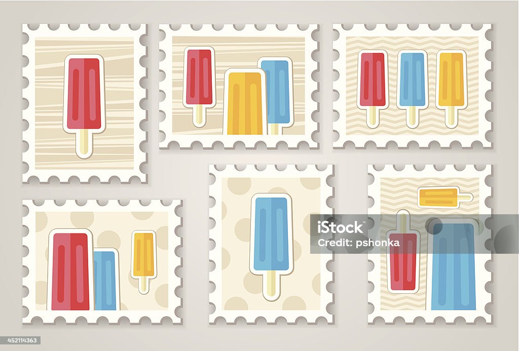 Lato znaczki - Grafika wektorowa royalty-free (Beżowy)