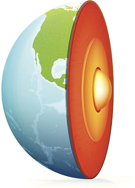 지구별 globe 수직타입 슬라이스 - continents globe continent tectonic stock illustrations