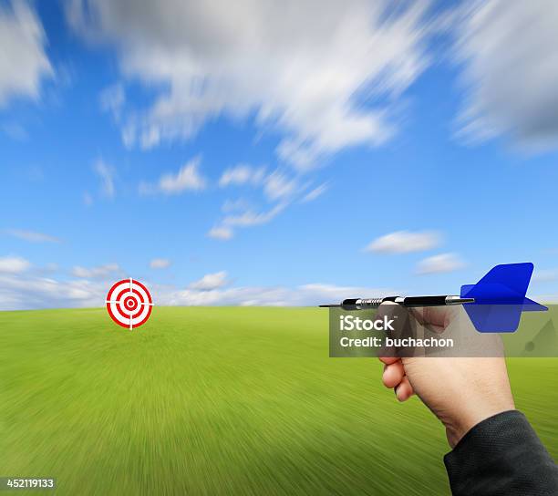 Throw The Dart To Target Stock Photo - Download Image Now - Accuracy, Aiming, Business