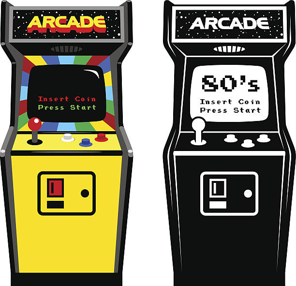 Arcade Game Cabinet vector art illustration