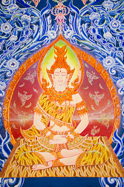istock Painting Art Thai style mural in temple 452120389