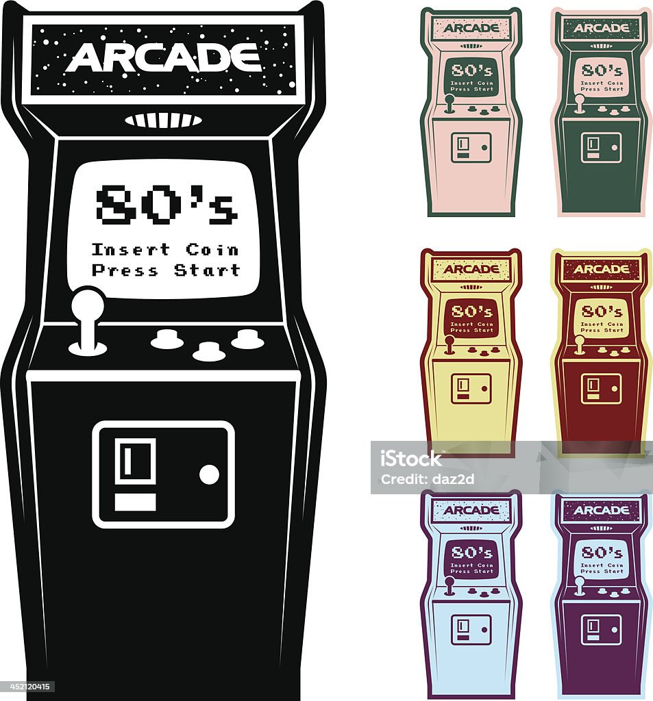 Различные расцветки от Зал аркадных автоматов Machine - Векторная графика Зал игровых автоматов роялти-фри