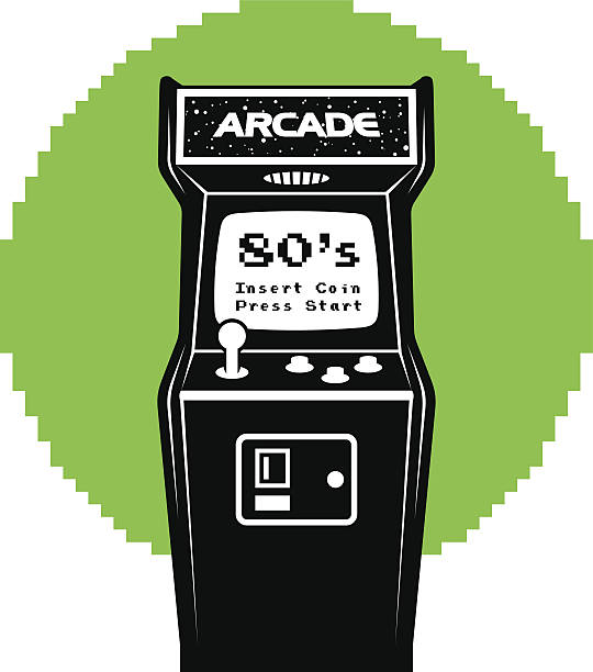 ilustraciones, imágenes clip art, dibujos animados e iconos de stock de máquina de videojuegos - arcade amusement arcade leisure games machine