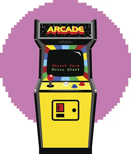 Vector illustration of Video Game Arcade Cabinet