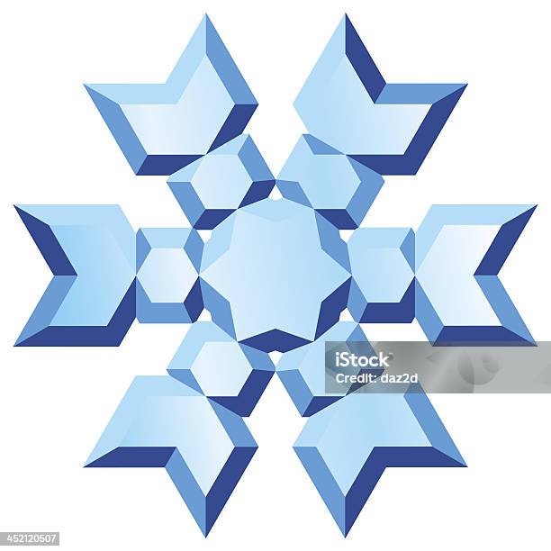 Снежинка — стоковая векторная графика и другие изображения на тему Белый фон - Белый фон, Векторная графика, Замороженный