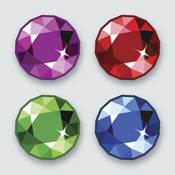 gems - garnet precious gem gem green stock illustrations