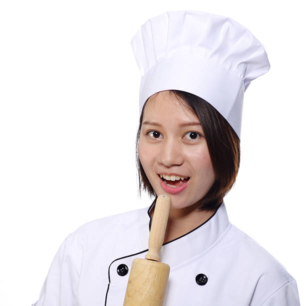 asiática mulheres chefs - asian ethnicity chef fine dining creativity - fotografias e filmes do acervo