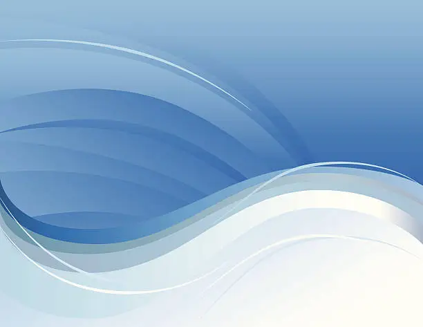 Vector illustration of Wavy Background in Blues
