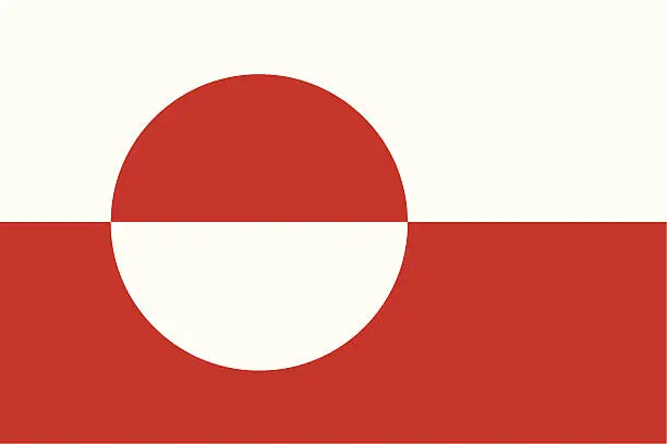 Vector illustration of Flag of Greenland