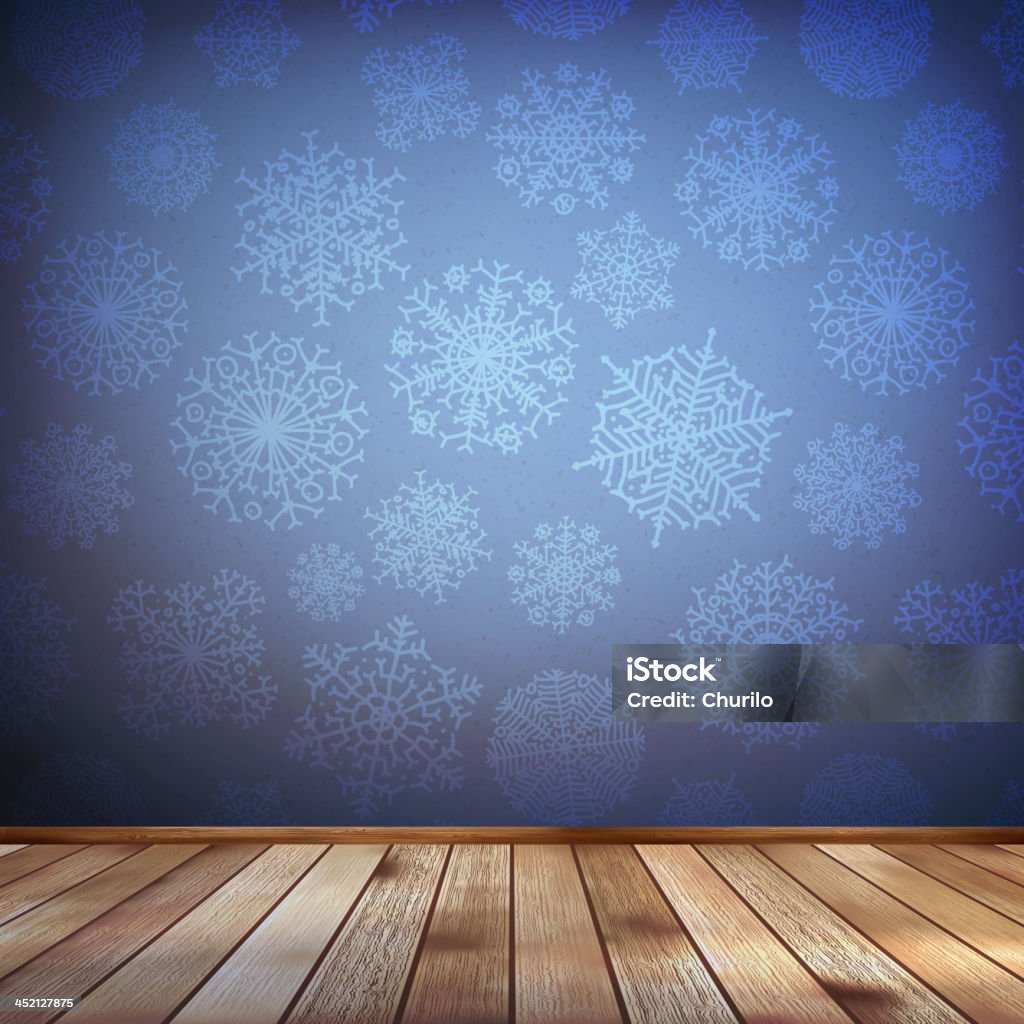 Composición de Navidad con piso de madera. EPS 10 - arte vectorial de Acontecimiento libre de derechos