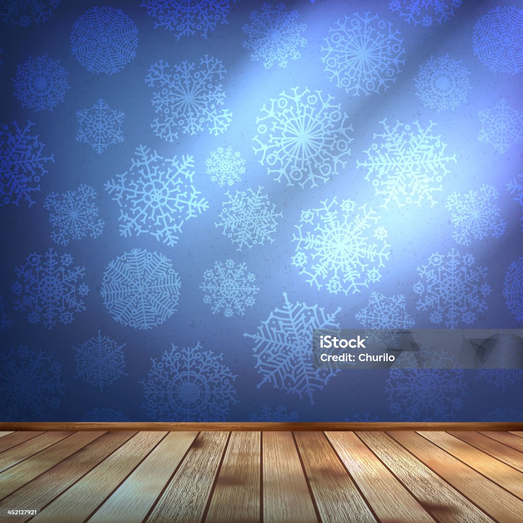 Wand-Hintergrund mit Schneeflocken. EPS - 10 - Lizenzfrei Abstrakt Vektorgrafik