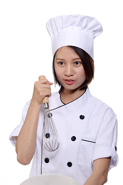 asiática mulheres chefs - asian ethnicity chef fine dining creativity - fotografias e filmes do acervo