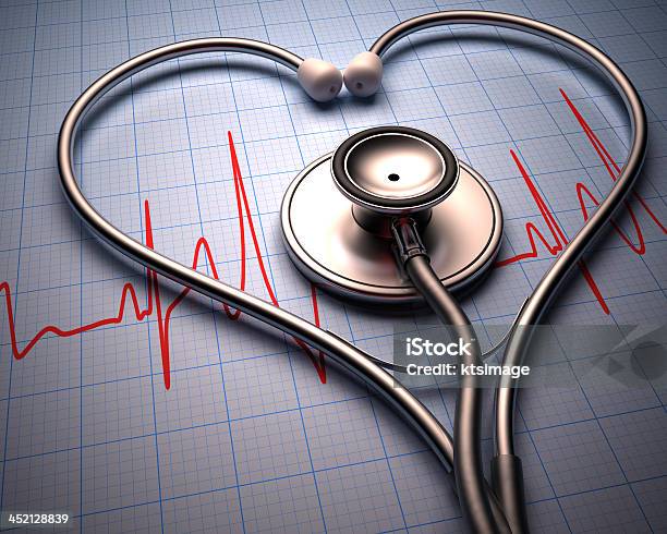 A Stethoscope In The Shape Of A Heart Stock Photo - Download Image Now - Cardiologist, Clipping Path, Diagnostic Medical Tool