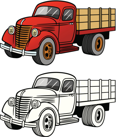 Great illustration of a vintage truck. Perfect for a trucking or transport illustration. EPS and JPEG files included. Be sure to view my other illustrations, thanks!