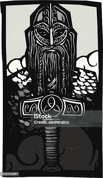Thor And Mjolnir Stock Illustration - Download Image Now - Viking, God, Warrior - Person