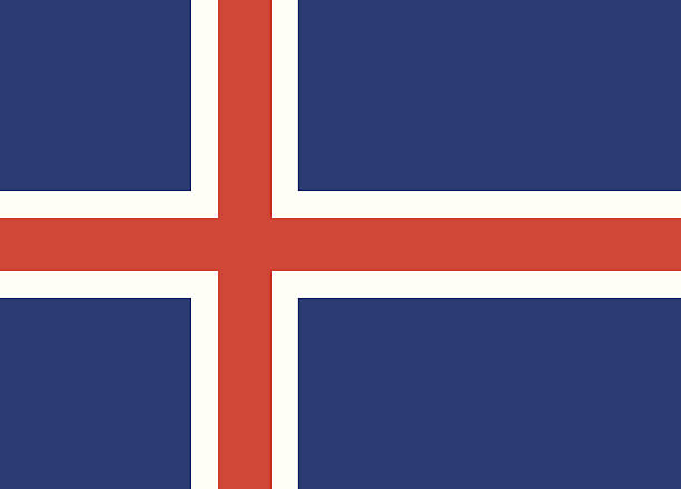 flaga islandii - iceland stock illustrations