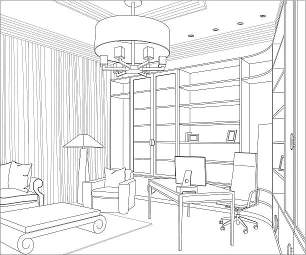 Vector illustration of sketch of a interior