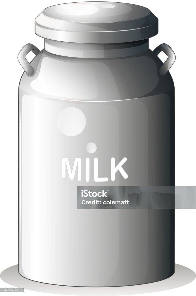 Latas de leite fresco - Vetor de Alimentação Saudável royalty-free