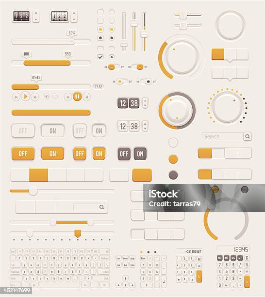 ユーザーインターフェースのダイヤルセット - 押しボタンのベクターアート素材や画像を多数ご用意 - 押しボタン, GUI, キーパッド