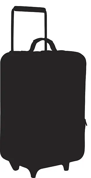 Vector illustration of Suitcase silhouette