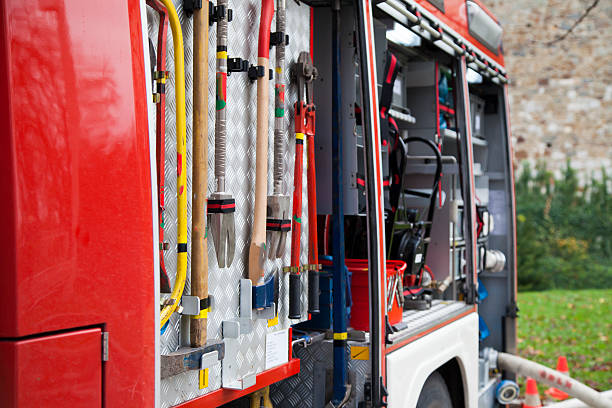 istock Fire-fighter truck equipment, close-up 452152175