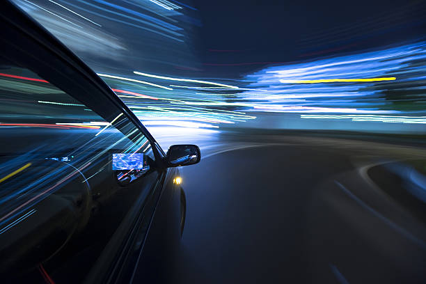 istock The car moves at great speed 452155179