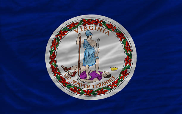 istock complete waved flag of american state virginia for background 452155505