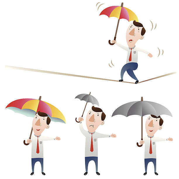 ilustrações de stock, clip art, desenhos animados e ícones de empresário com guarda-chuva - suit male beauty men businessman