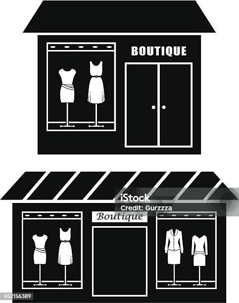 Preto Ícone De Boutique - Arte vetorial de stock e mais imagens de Ao Ar Livre - Ao Ar Livre, Arquitetura, Boutique