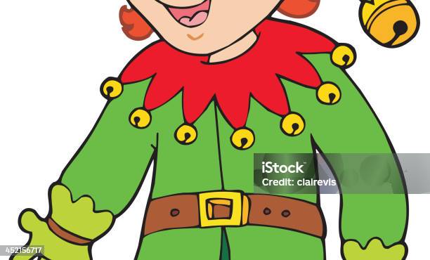 Cute Christmas Elf Stock Illustration - Download Image Now - Art, Art And Craft, Belt