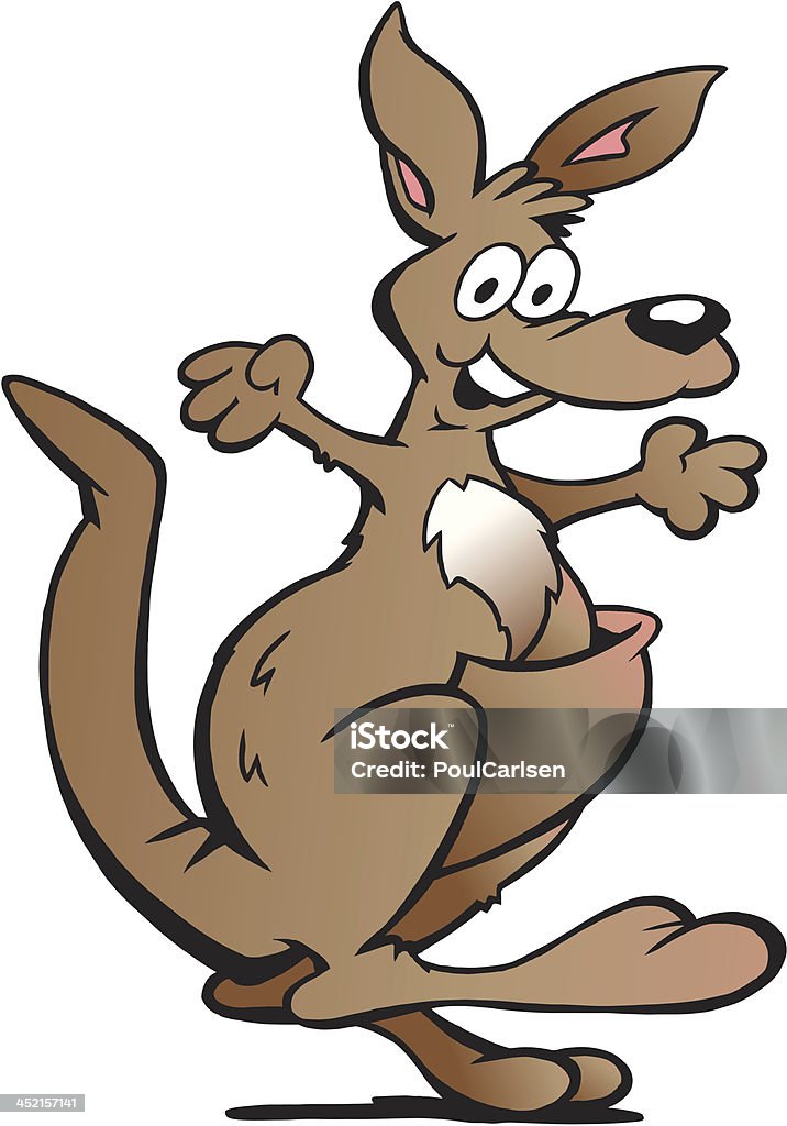 Illustration von einem glücklich Kangaroo - Lizenzfrei Australien Vektorgrafik