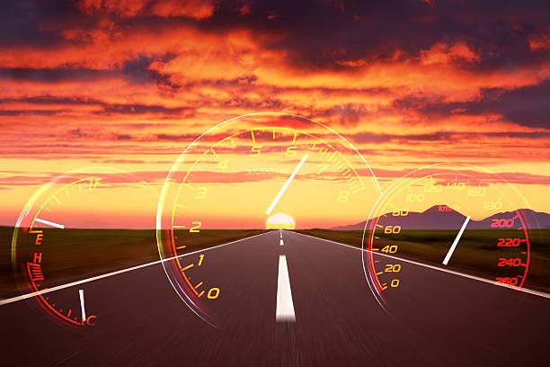 istock road to the burning clouds. 452161801
