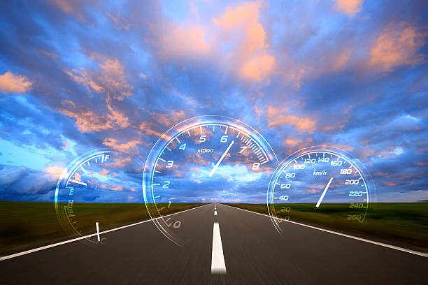 istock road to the burning clouds. 452162581
