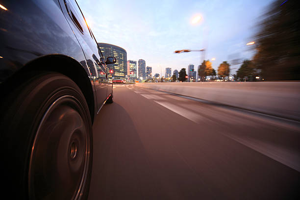 istock Driving in the sunset city. 452162753