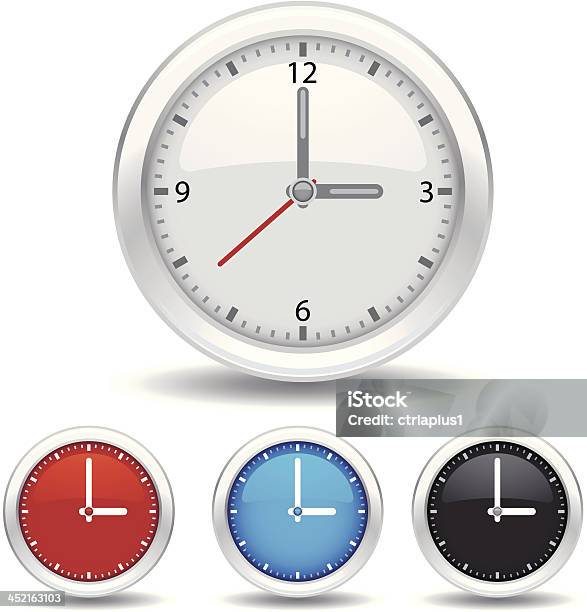 Analog Clock Icon Vecteurs libres de droits et plus d'images vectorielles de Affaires - Affaires, Affaires d'entreprise, Blanc