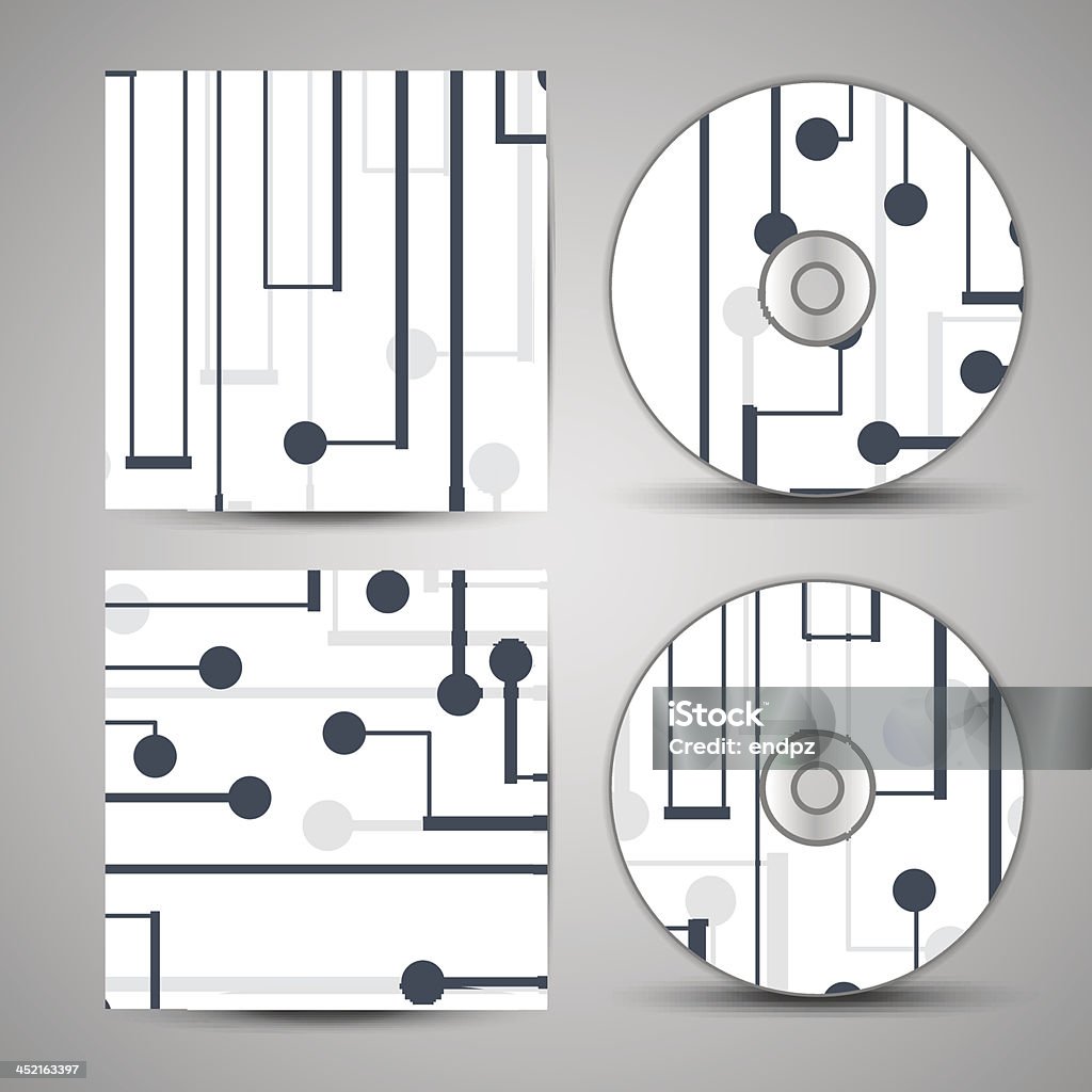 Conjunto de vetor cd cover design para o seu - Royalty-free Circuito Integrado de Computador arte vetorial