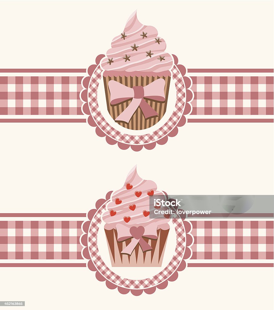 Cupcake rubans - clipart vectoriel de Aliment libre de droits