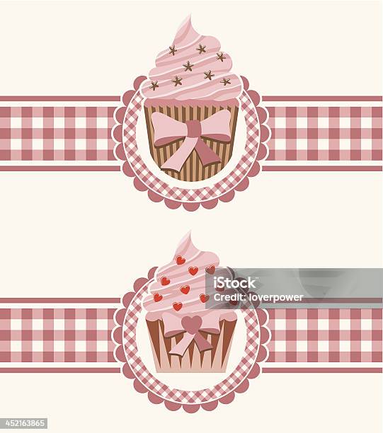 Cupcake Rubans Vecteurs libres de droits et plus d'images vectorielles de Aliment - Aliment, Amour, Anniversaire d'un évènement